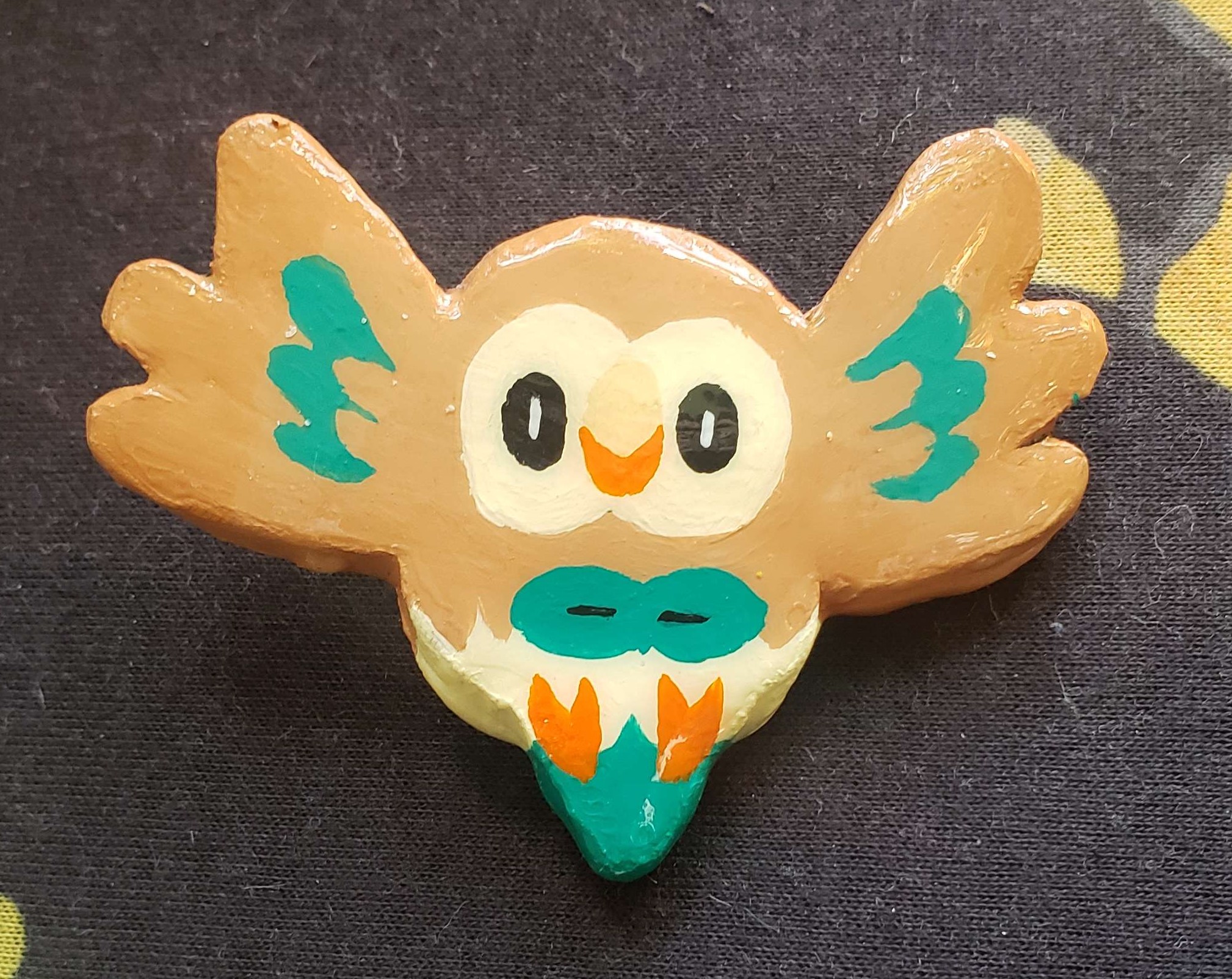 Rowlet Clay Pin